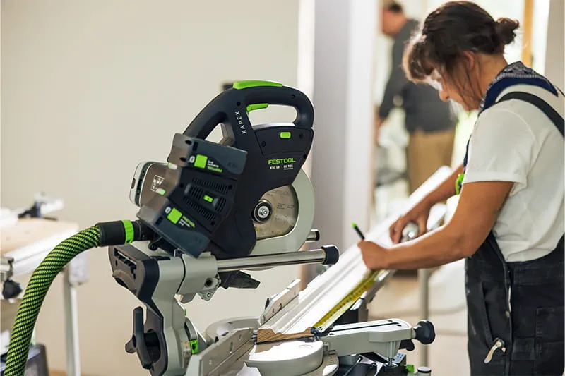 Remodelers using the KS 60 Cordless Miter Saw