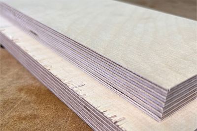 Two cleanly cut boards on top of each other