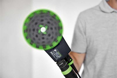 A sanding pad on an eccentric sander